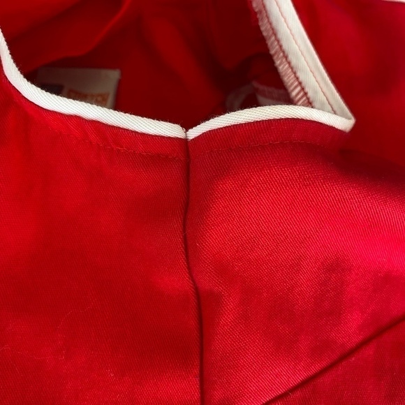 FADED Glory Fearless red dress with white piping zip up back size 6 stretch - Picture 8 of 10